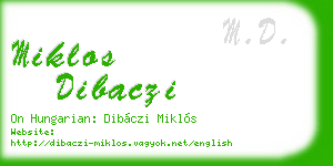 miklos dibaczi business card